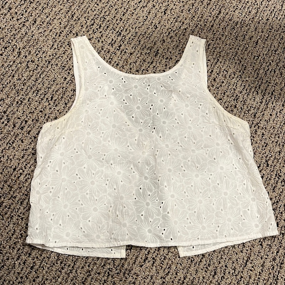 Brandy Melville White Lace Tank